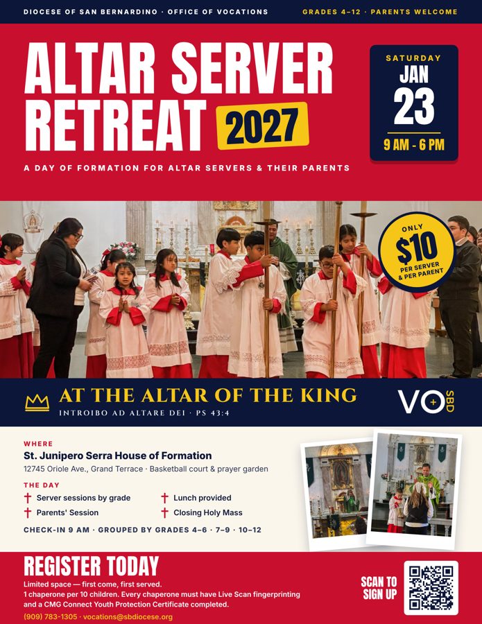 Altar Server Retreat flyer